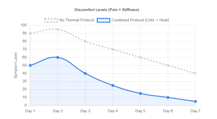 Discomfort levels after dental surgery
